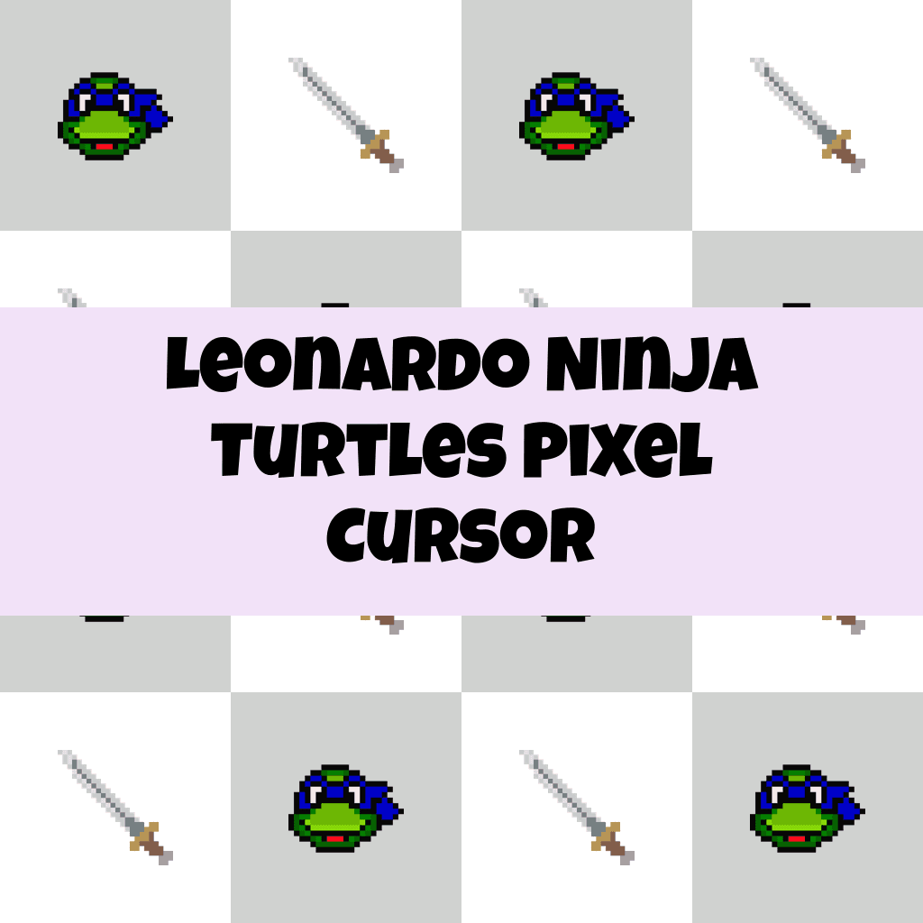 Preview Leonardo Ninja Turtles Pixel cursor custom cursor pack
